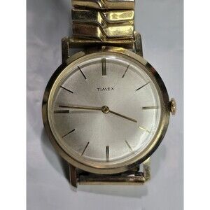 Beautiful Vintage Mens "Wafer Thin" Timex Windup Tested & Works